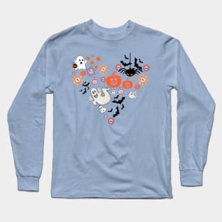 Halloween boo pumpkin t shirt Long Sleeve T-Shirt